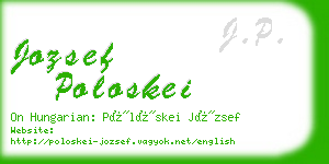 jozsef poloskei business card